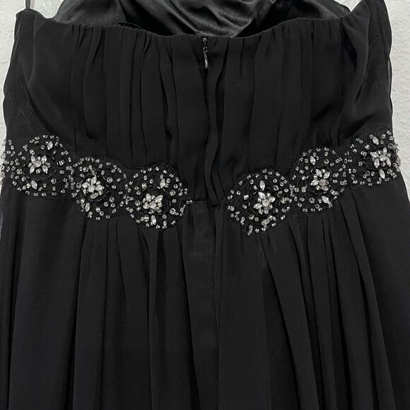 May Queen Couture Black Formal Long Dress 10 Strapless Prom Party Wedding Guest - Picture 14 of 16